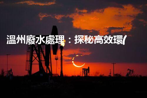 溫州廢水處理：探秘高效環(huán)保的以后？